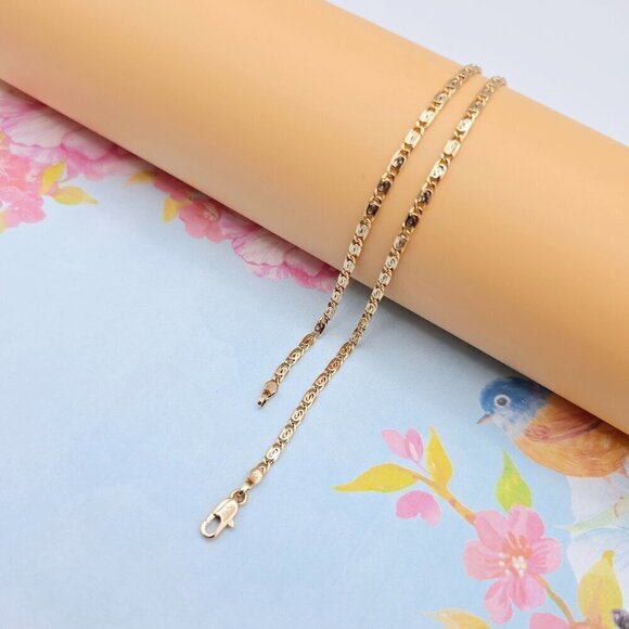 Elegant Box Link Rose Gold Chain Necklace for Men & Women, 19.7 Inch, XPNL0094 - Picture 7 of 11